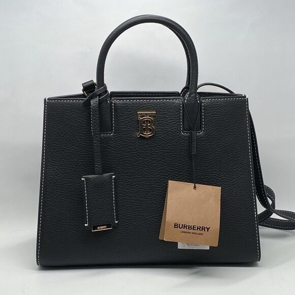 Burberry Black Mini Frances TB Plaque Tote Bag - Picture 4 of 16